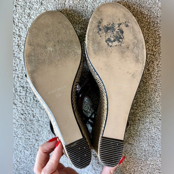 Nine West Safario Wedge Sandal | Size 8.5 | Brown Beige Snake Skin | Worn Once - Picture 8 of 8